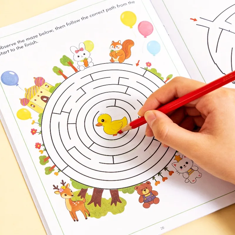 A Funny Maze Drawing Book To Enhance Pen Control Ability and Logical Thinking 32 Pages of Maze Patterns