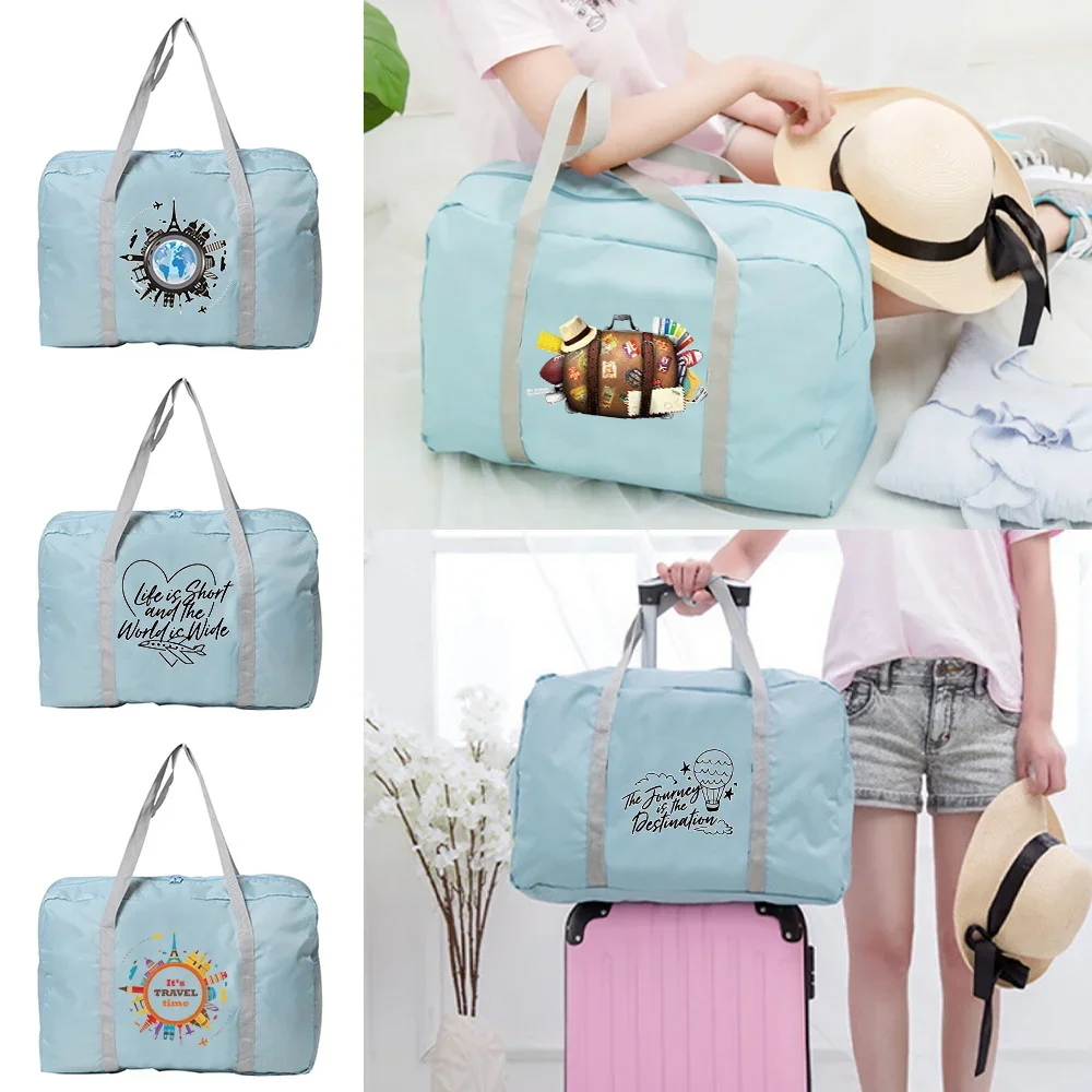 

Nylon Foldable Travel Print Bag Luggage Women WaterProof Handbags Unisex Large Capacity Bag Travel Bags Clothes Storage Handbags