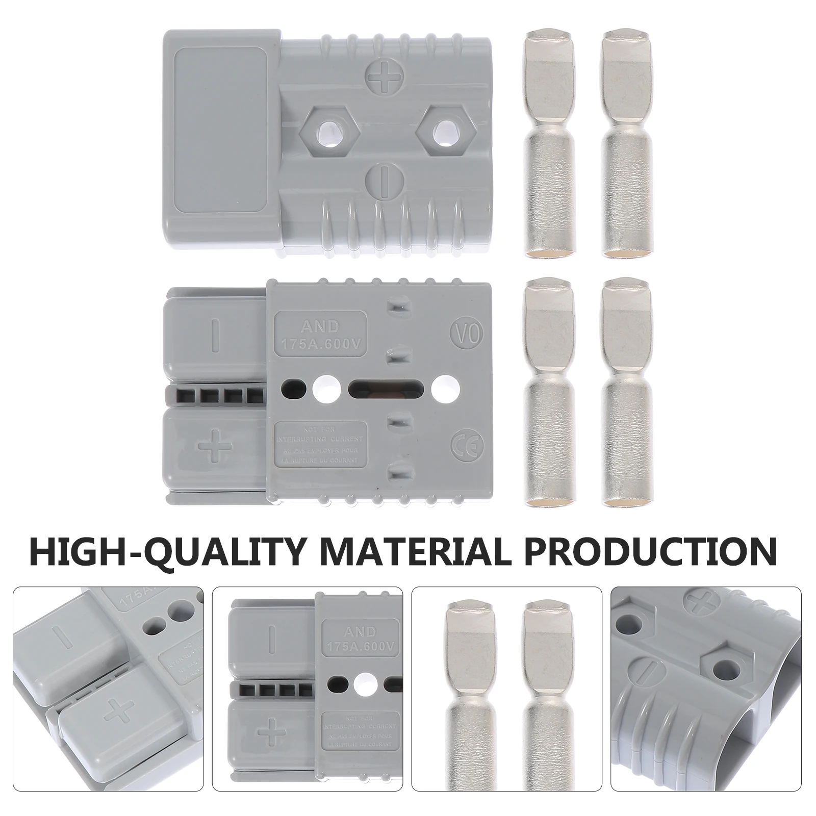 

2 Pcs Charging Plug High Temperature Flame Retardant Insulating Material Car Connector Large Current Electric Vehicle