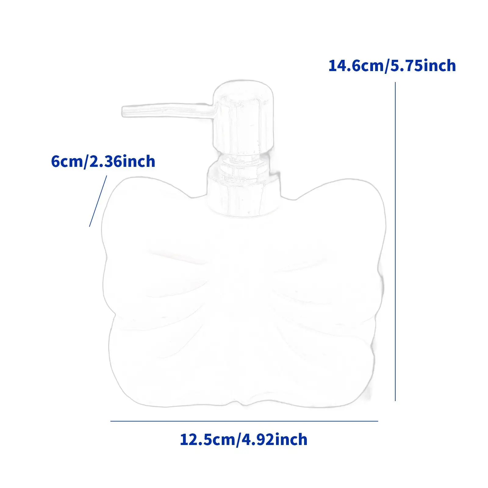 Decorative Ceramic Bow Soap Dispenser Luxury Bathroom Accessory Liquid Hand Soap Holder for Kitchen or Vanity