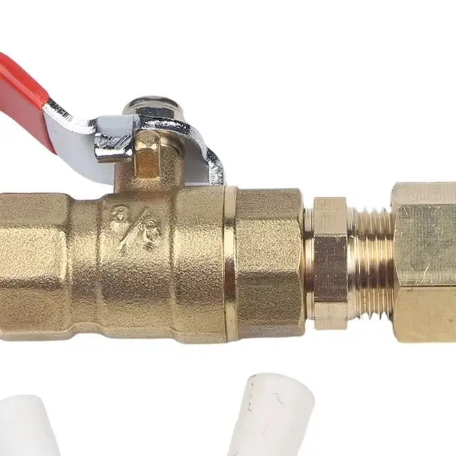 Brass Ball Valve Sandblasting Kit With 5 Ceramic Nozzles For Automotive Rust Removal And S*urface Cleaning Tool Accessory