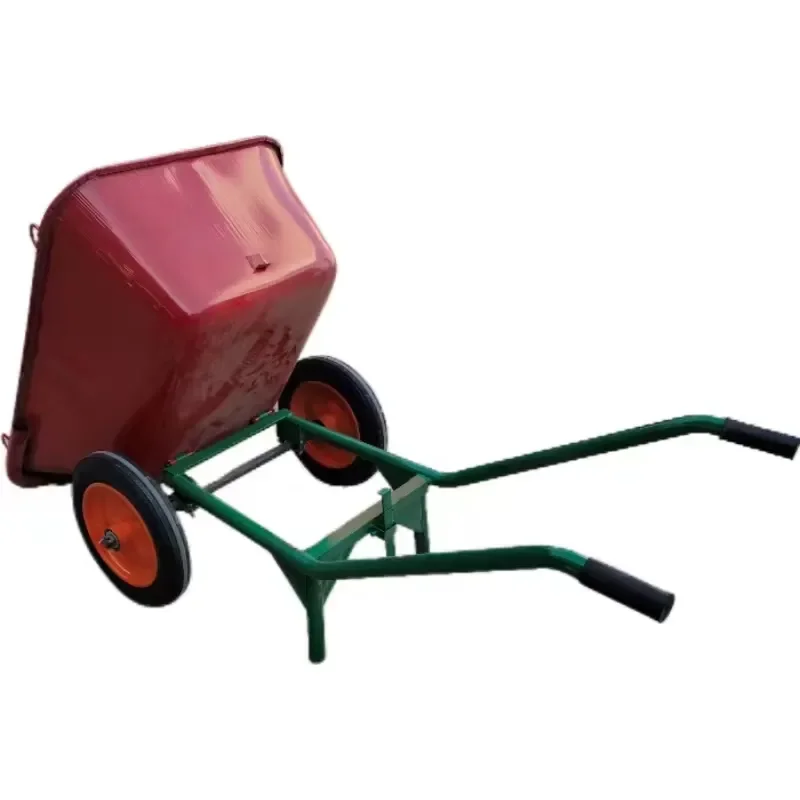 Heavy Duty Single Wheel Trolley for Construction Site Flatbed Cart Home Garden Waste Disposal Hand Truck Durable Steel Frame