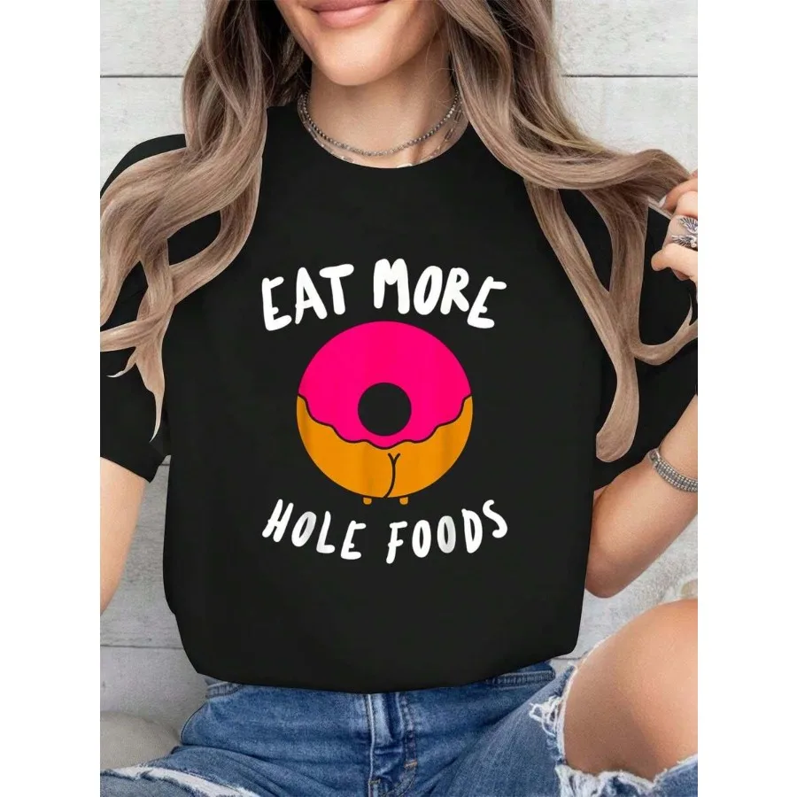 Camiseta con diseño de Eat More Hole Foods Eat Booty Pun, humor para adultos, broma sucia
