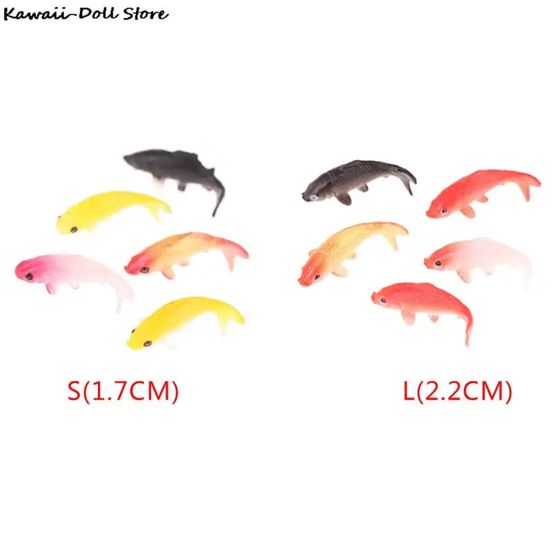 5 stücke Puppenhaus Spielzeug Angelrute Mini Fischernetz Goldfisch Tank Koi Miniatur Goldfisch Runde Quadratische Tank Puppe Zubehör