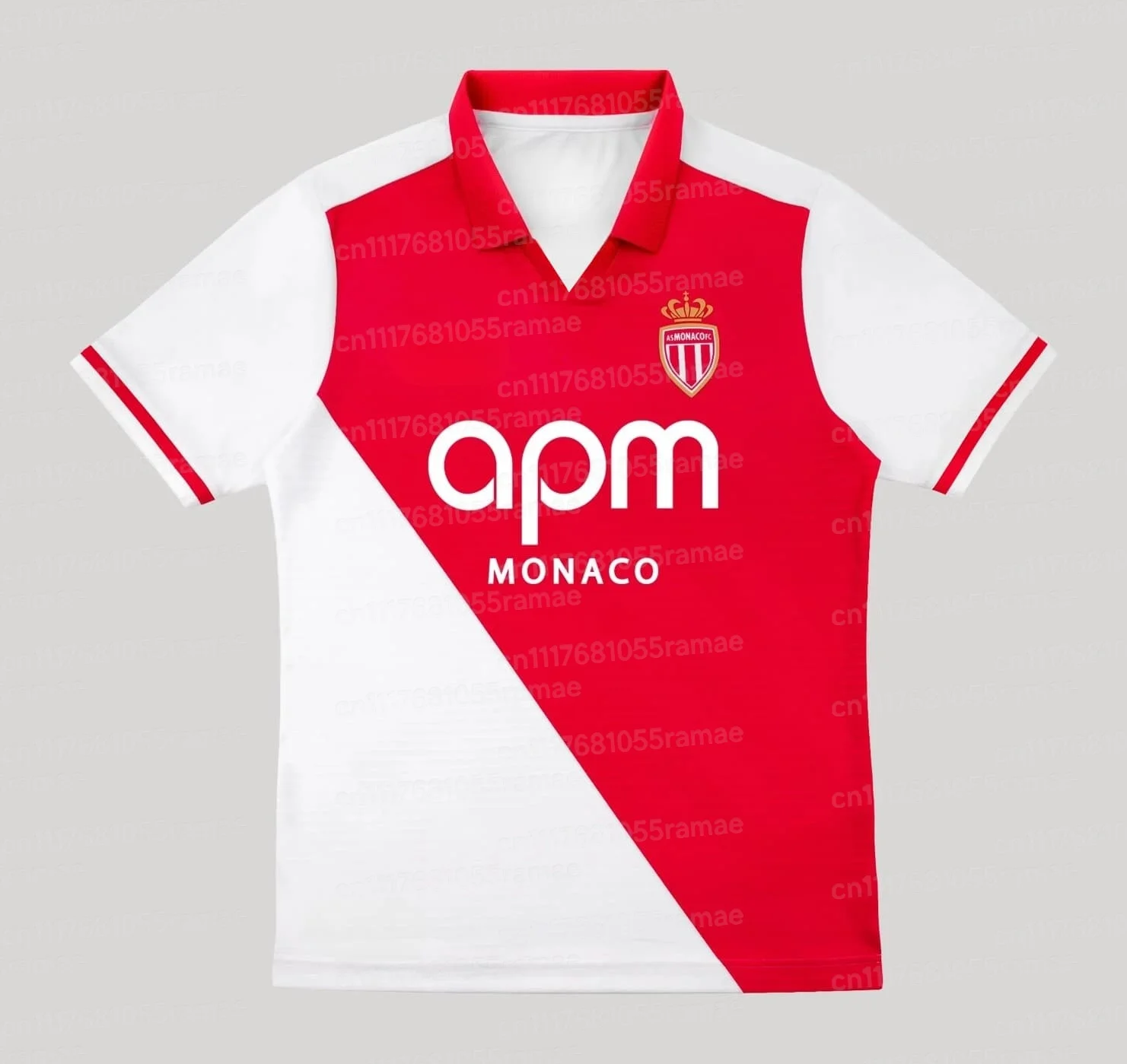 Neues Monaco Herren 3D-Druck Fußballtrikot, Y2K Family Style Atmungsaktives Schnelltrocknendes T-Shirt, Geeignet für Tägliches Training – Detail 5