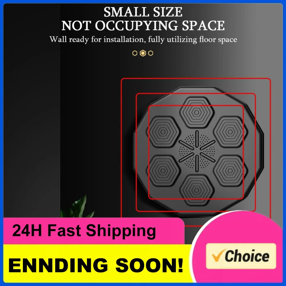 Wall Mounted Boxing Exercise Wall Goal Bluetooth-Compatible Music Rhythm Wall Target 2500MAH Rechargeable Battery for Kids Adult