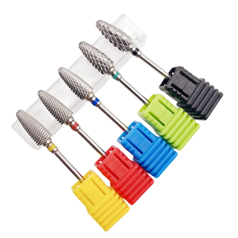 1 قطعة رصاصة كربيد مسمار لقمة ثقب المهنية 3/32 "التنغستن لهب مسمار بت مانيكير الاكريليك هلام مزيل مسمار اكسسوارات أدوات #2