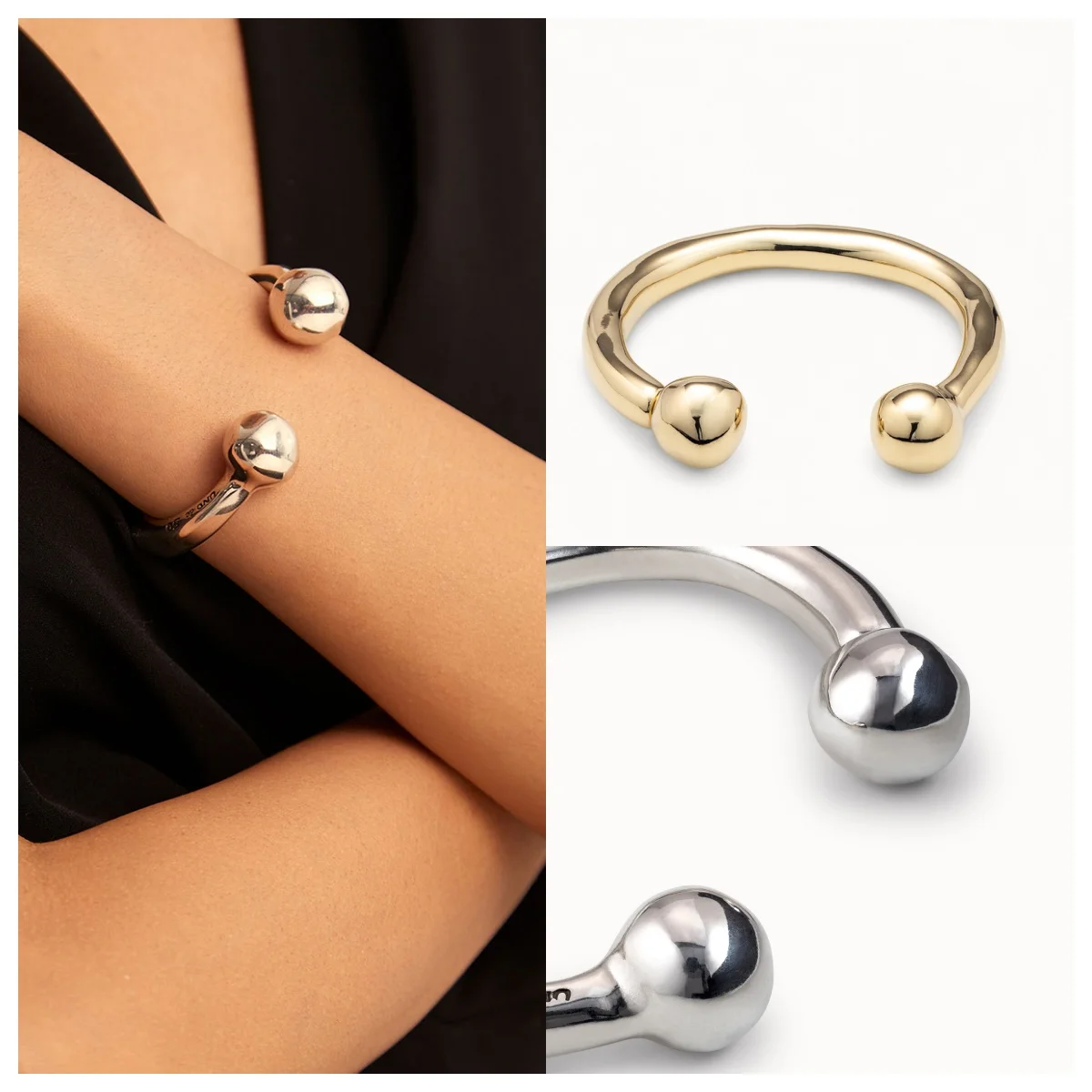 

Spanish original Unode50 Fashion gold-plated retro bracelet Simple open U-bracelet ladies party personality light luxury jewelry
