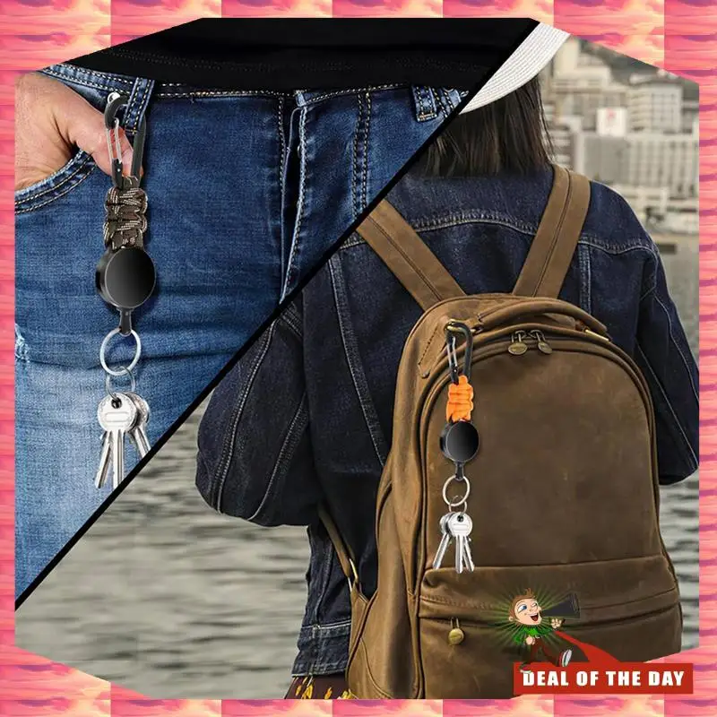 24-Hour Delivery 6Pack Retractable Keychain Heavy Duty Retractable Lanyard Badge Holder Retractable Clip Retractable Key Ring Ke