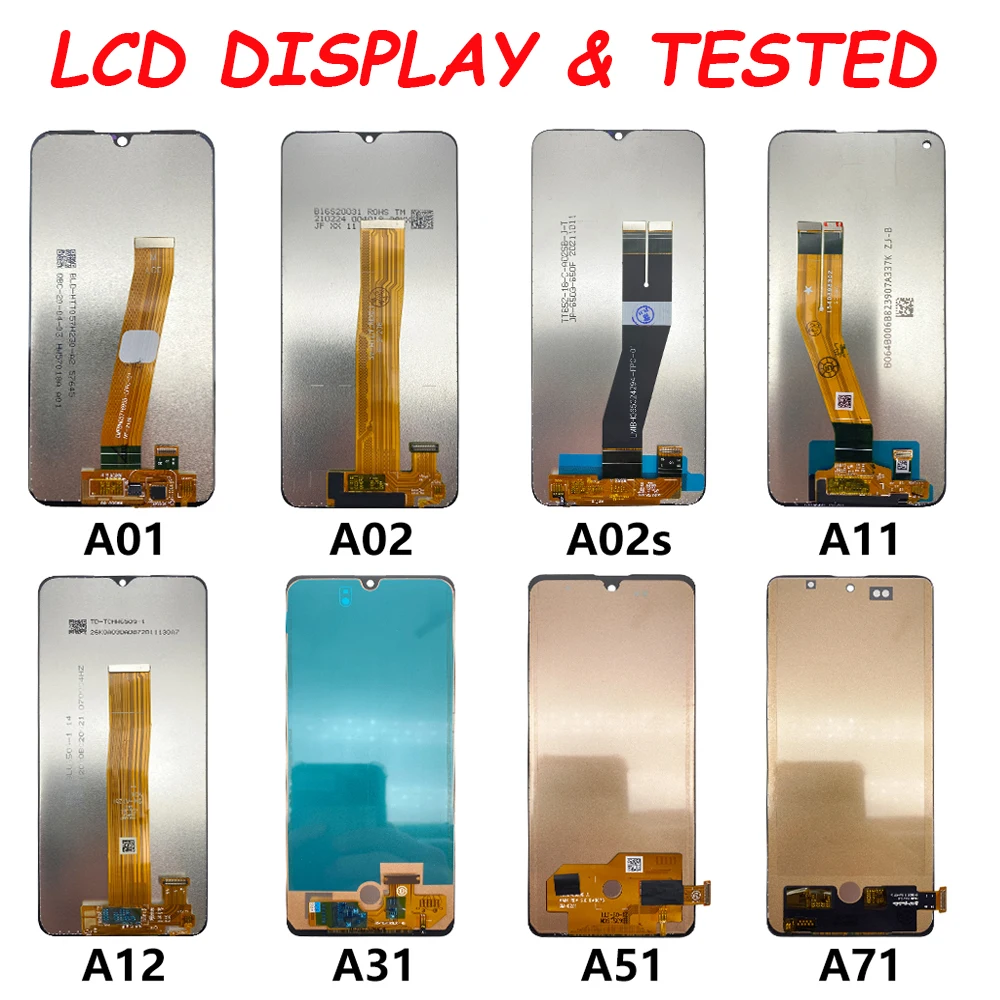 For Samsung A02 A21S A01 A03 Core A12 4G A51 A71 A02S A11 A13 4G LCD Screen Display with Digitizer Full Assembly Replacement