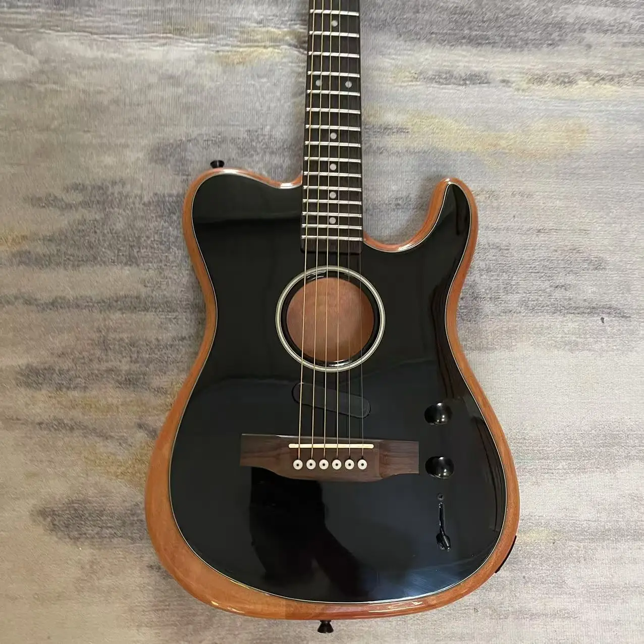 Electric Guitar 6-Chord Silent Edition, Black Body, Factory Photo for Delivery, In Stock, Order and Ship Immediately