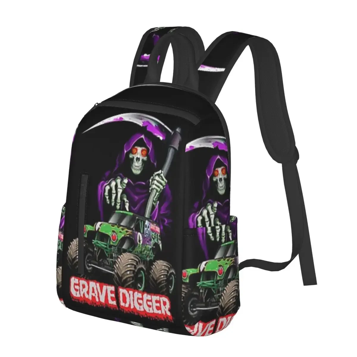 

Classic Monster Jam Pattern Student Backpack School Bag Hiking Travel Daypack for Men Women Fashion Bookbag Shoulder Bags