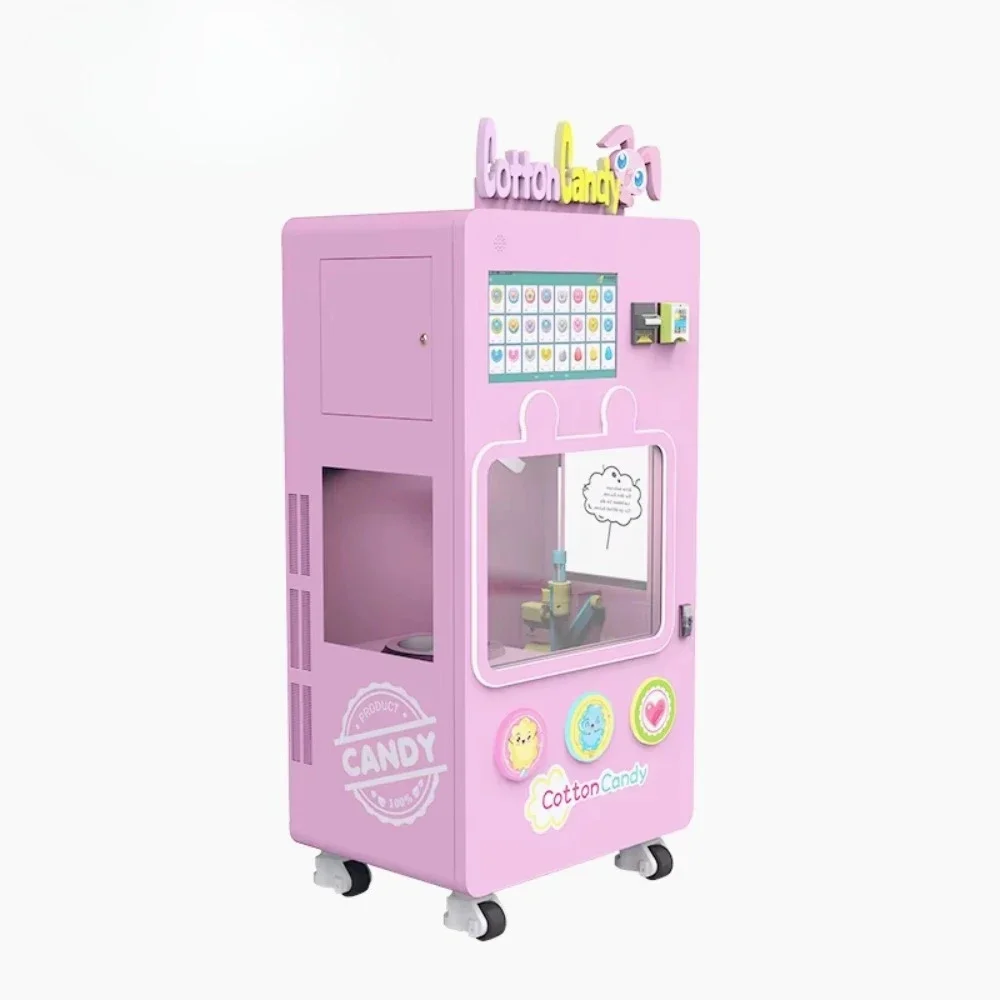 Fully Automatic Candy Floss Vending Machines High Efficiency Commercial Electric Cotton Candy Machine with 1 Year Warranty