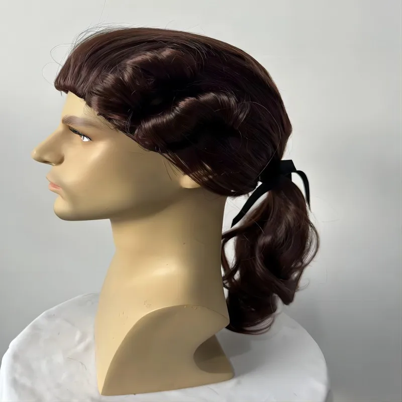 Rechter koloniale pruik voor mannen grijze grappige gekke pruiken Washington Halloween kostuum cosplay partij pruiken