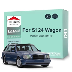 17Pcs Car Accessories For Mercedes Benz E Class S124 Wagon Estate 1986-1996 Canbus Dome License Plate LED Interior Light Bulb