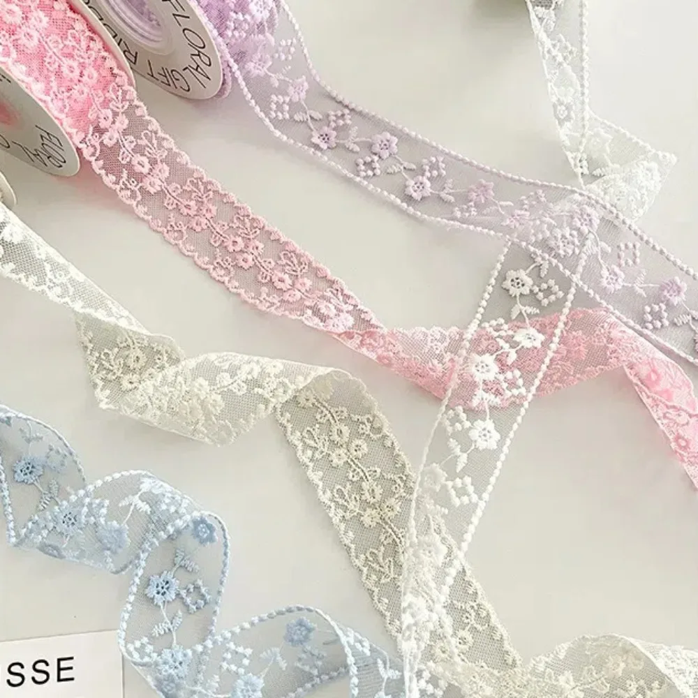 Decorative 38mm Lace Carved Ribbon 8 Yards Hollow Silk Ribbon Handmade DIY Gift Materials Gift Wrapping Ribbon Cloth