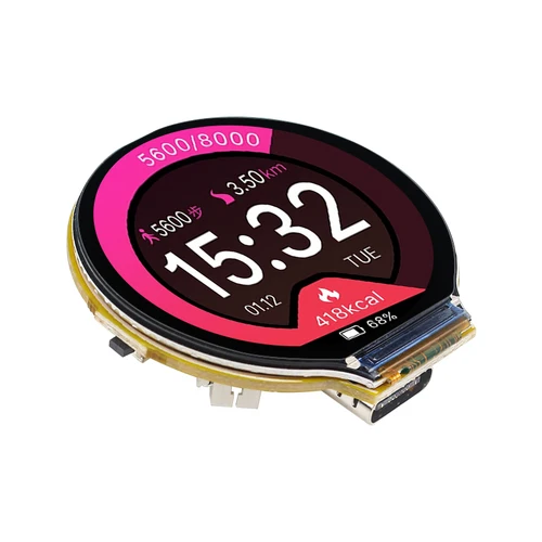 Imagen 2 del producto Pantalla inteligente IPS ESP32 de 1,28 pulgadas para Arduino LVGL, placa de desarrollo con WIFI y Bluetooth, módulo TFT LCD de 240x240 con Touch WROOM