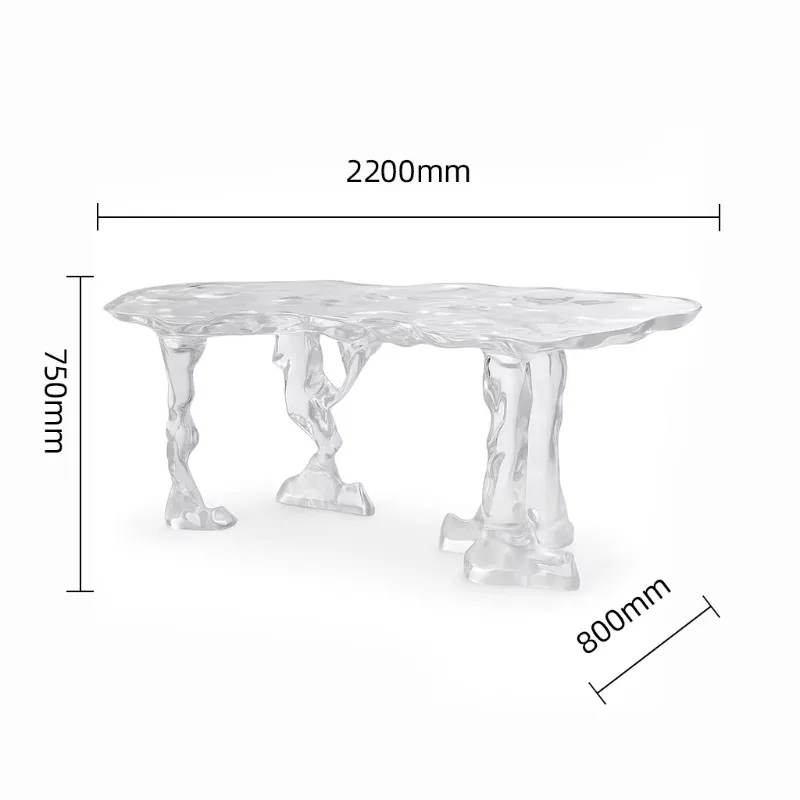 

Transparent luxury resin side table handmade furniture commercial space hotel living room