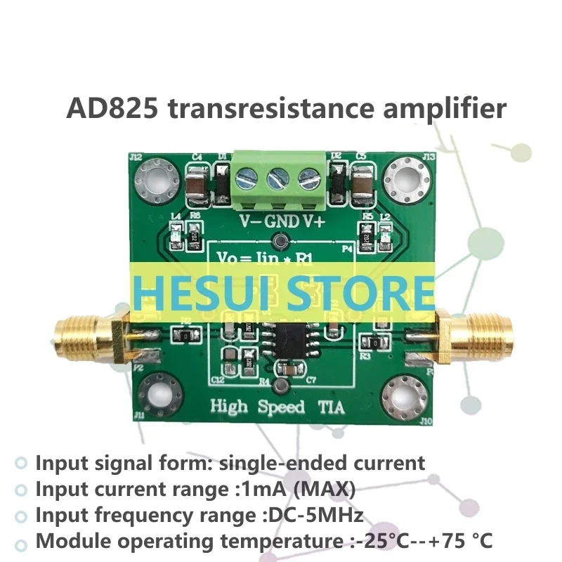 AD825 transresistance TIA amplifier module IV converts /APD\PIN high speed photoelectric detection of photocurrent voltage