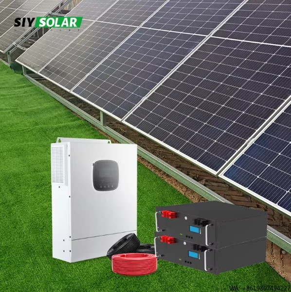 3 Phase Residential Hybrid System 3Kw 10Kw Monocrystalline Silicon Pure Sine Wave Inverter Lifepo4 Lithium Battery MPPT