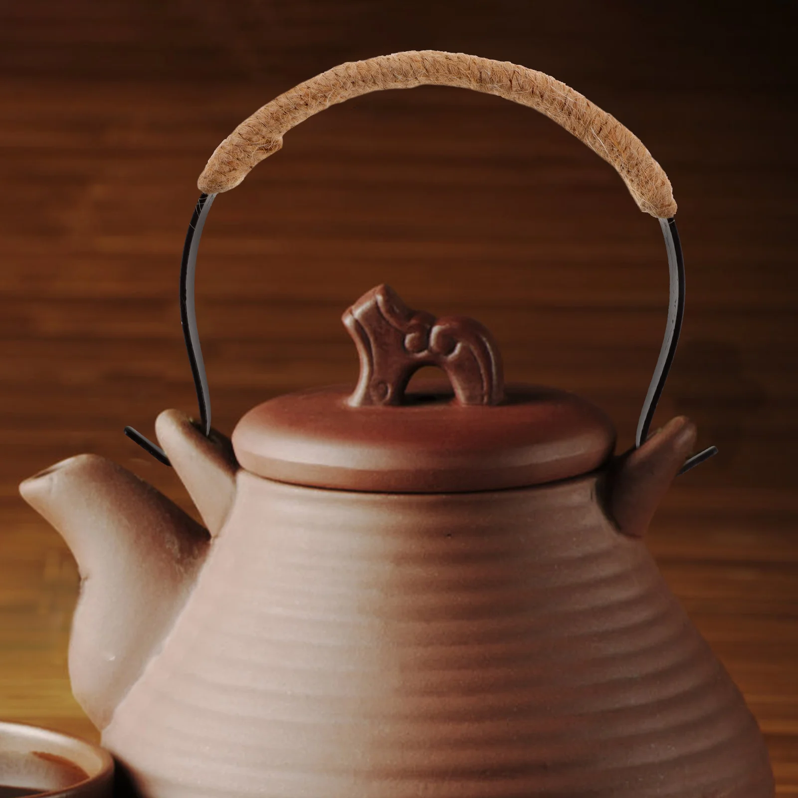 

2Pcs Wear-Resistant Teapot Grip Replacement Sturdy Iron Handle for Kettle Ergonomic Household Tea Pot Accessory