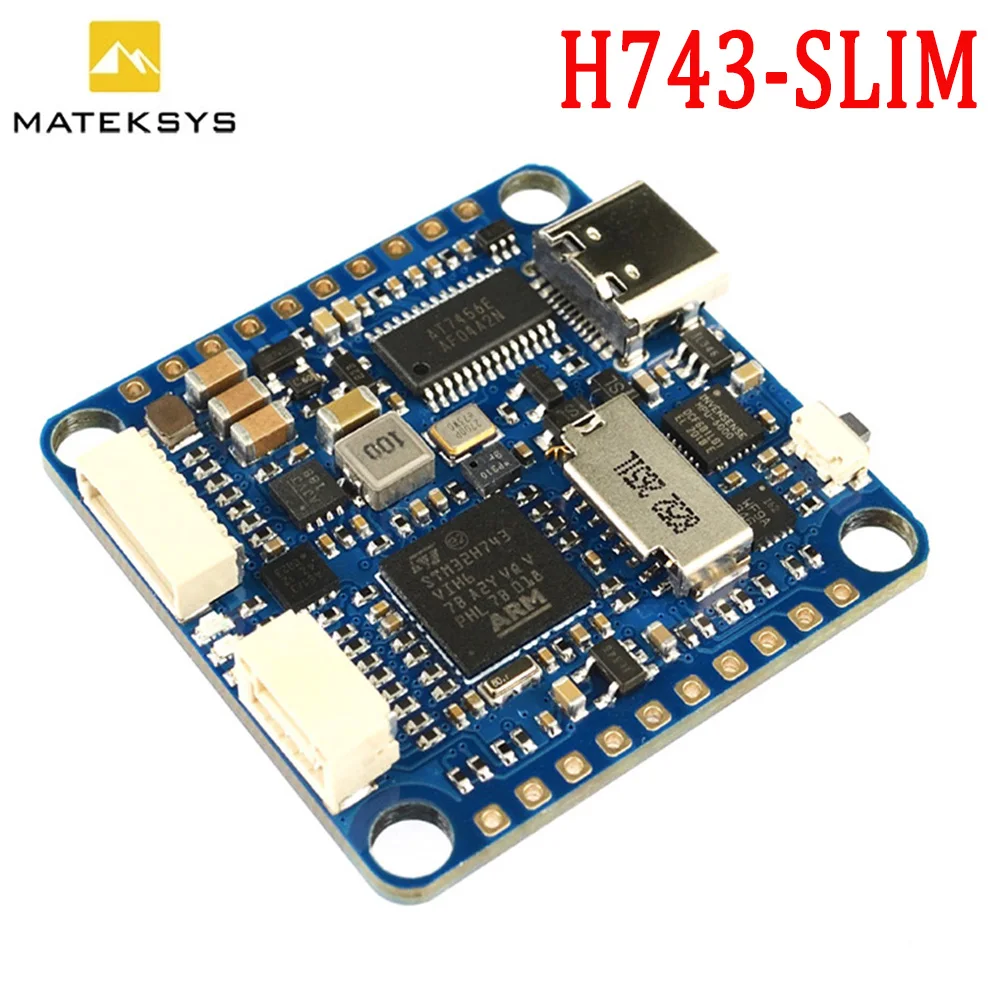 MATEK Systems H743-SLIM H7 Flight Controller STM32H743 with OSD BEC 5V 2A USB Type-C 2-8S 30.5x30.5mm for RC FPV Racing Drone