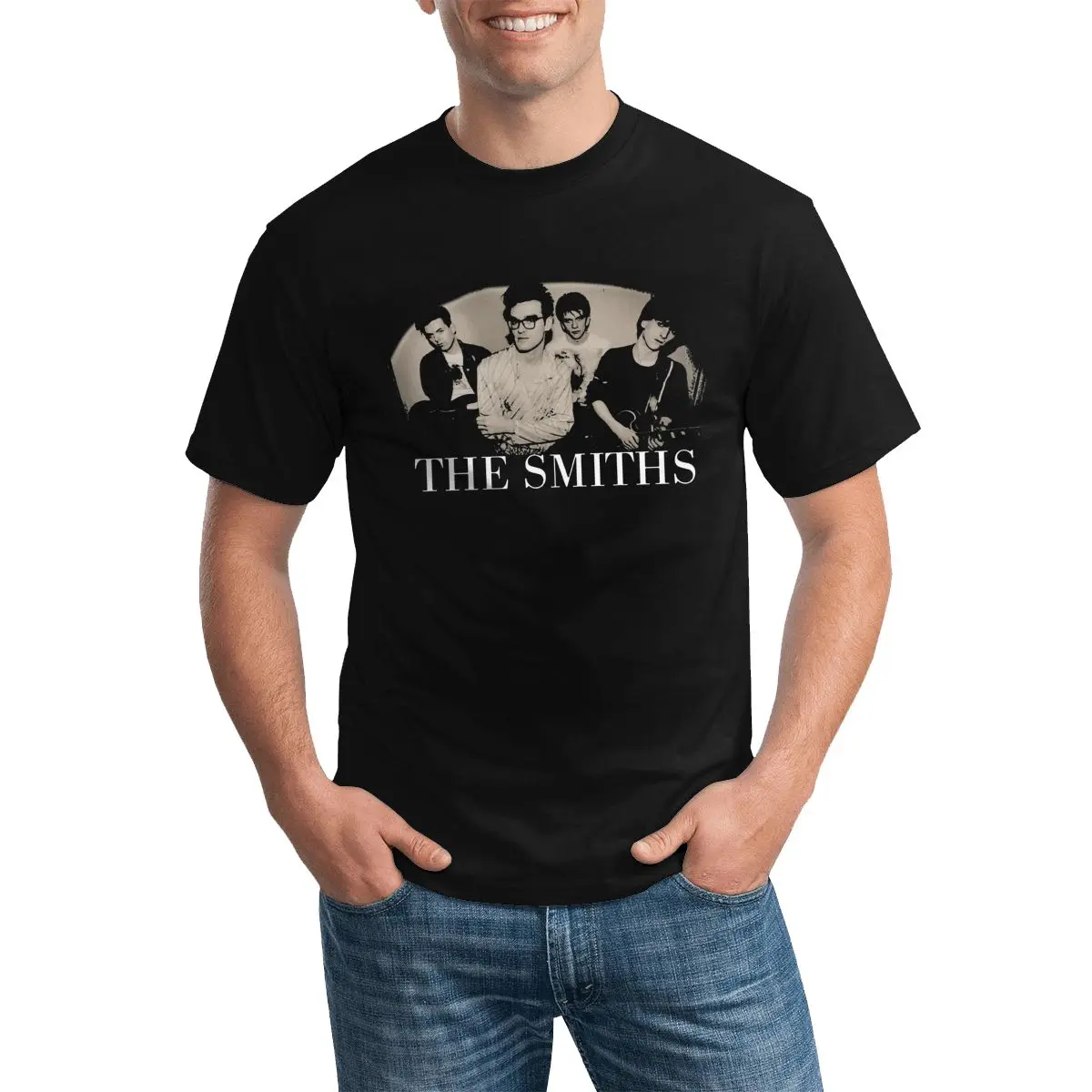 Joyce Vintage T Shirt Man the smiths music indie popular rock Classic T Shirts Short Sleeve Summer Tops