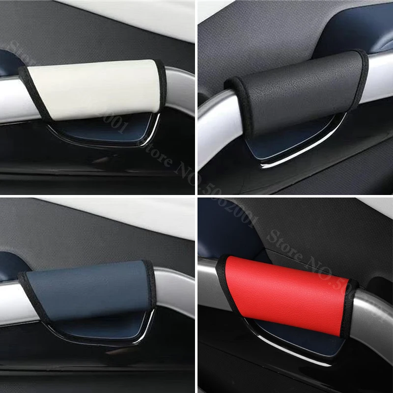For BYD Yuan Plus Atto3 2022-2025 Leather Cover Door Handle Leather Protective Case Styling Interior Upgrades Auto Accessories
