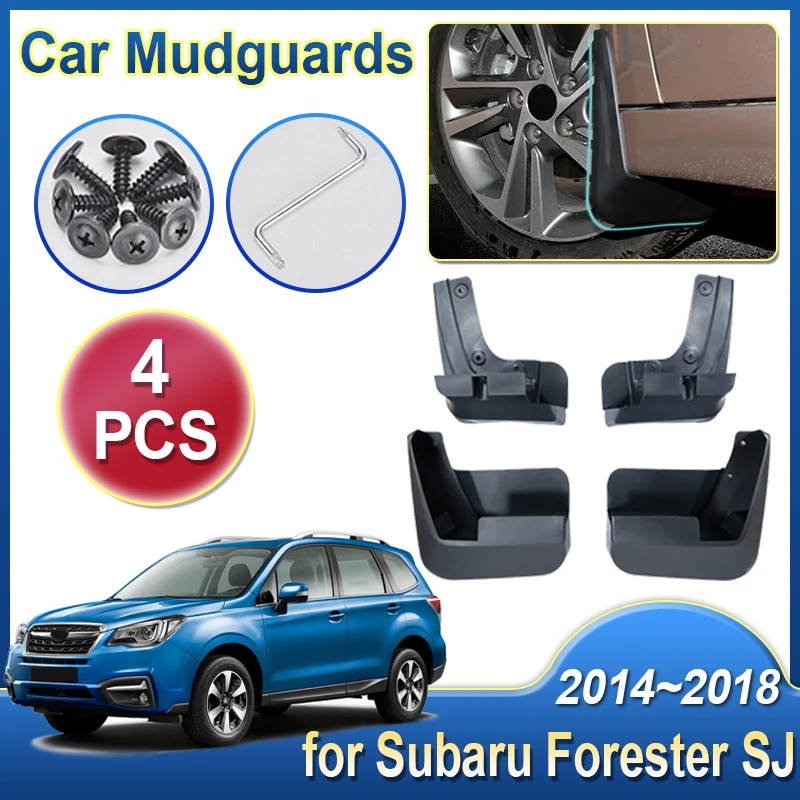 

Автомобильные брызговики для Subaru Forester SJ 2014 2015 ~ 2018, защита передних колес, крылья, брызговики, аксессуары для брызговиков