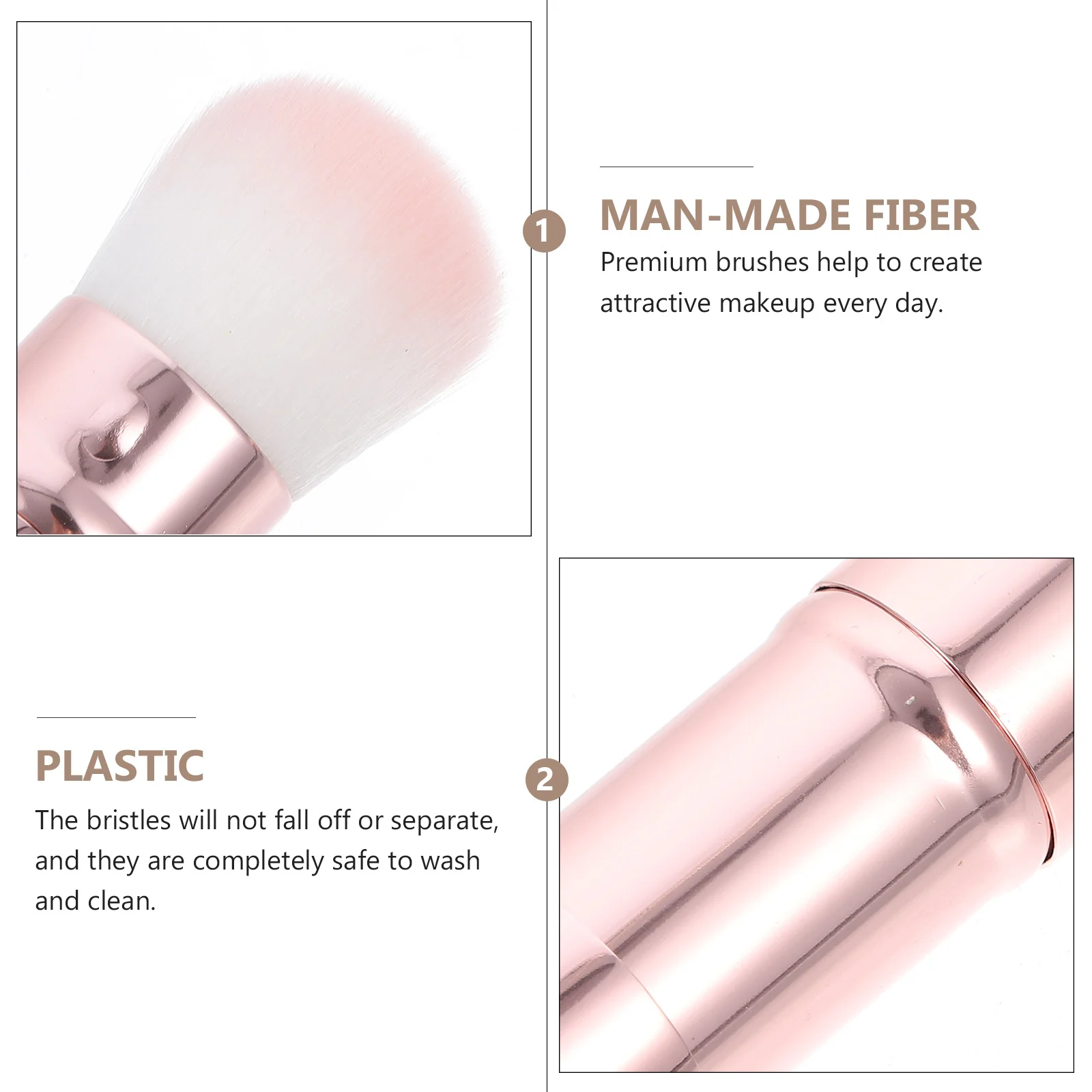 1 pièces Blush poudre brosse doux Dense poils Portable maquillage brosse outil pour fond de teint mélange cosmétiques femmes outil de maquillage