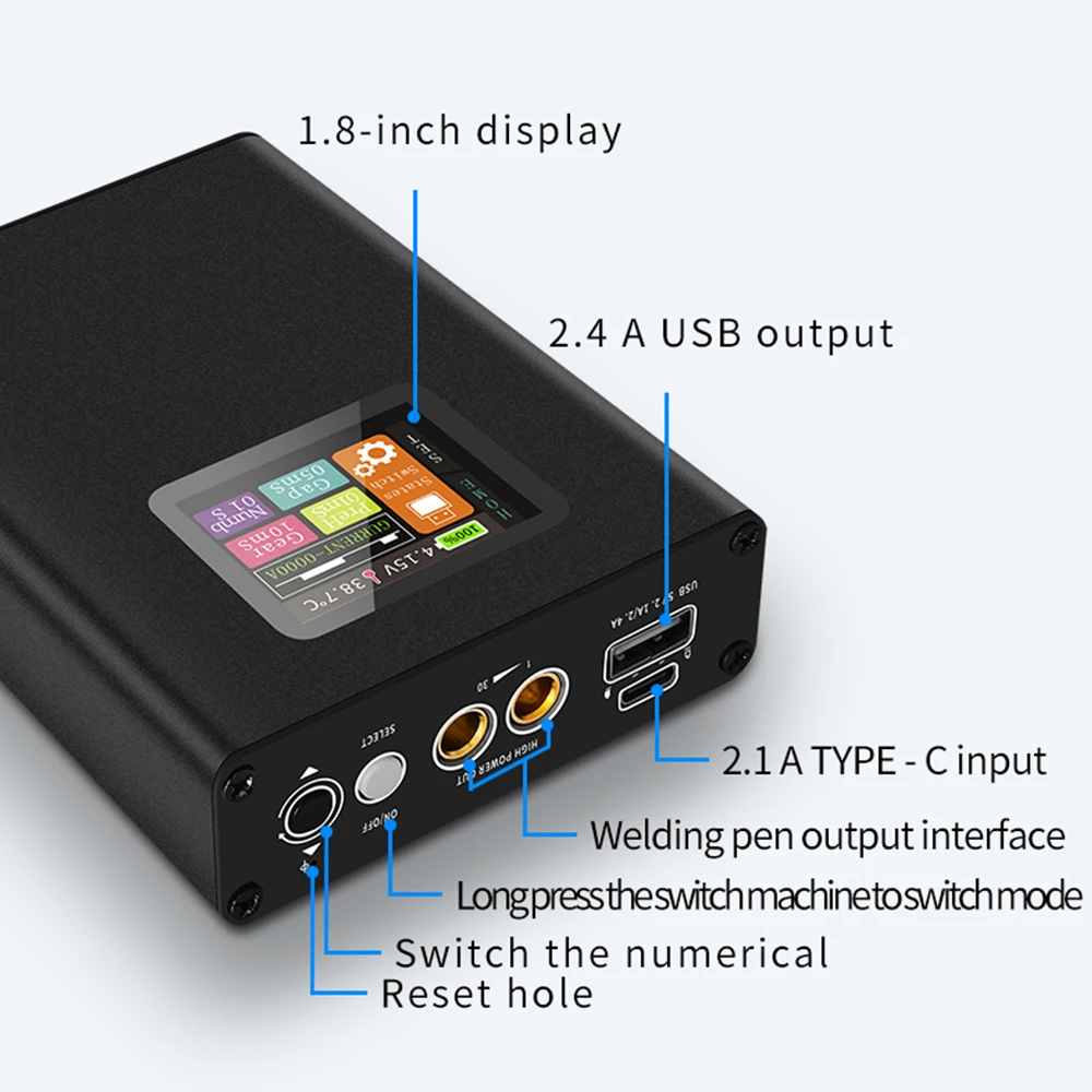 Handheld Spot Welder Machine 0.1-0.25mm Nickel Welding Handheld Machine Digital Display Welder Machine 18650 Lithium Battery