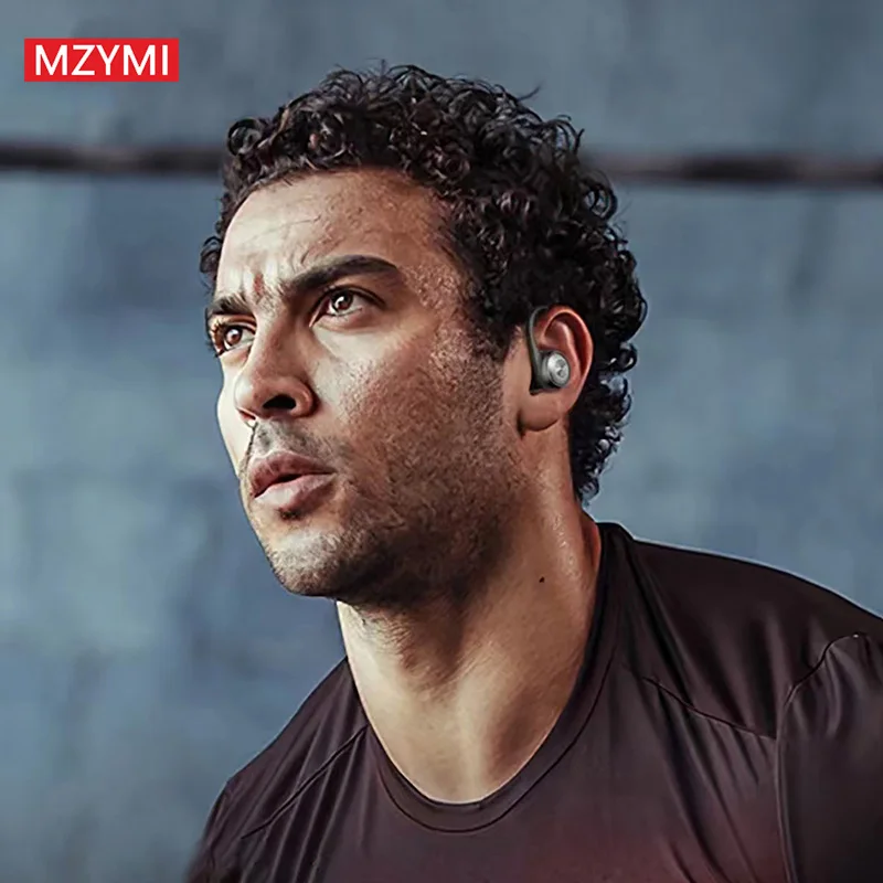 MZYMI Wireless Earphones Bluetooth Headphones EarHook TWS 9D Stereo Sound In-Ear Earbuds With MicrophoneSports Headset