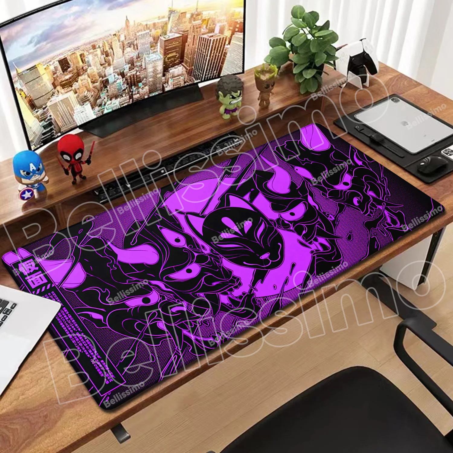 

Game Art Ghost Face MousePad Large Gamer Computer Accessories XXL Computer Mouse Pad Rubber Keyboard Desk Mat Anime Mouse Mats