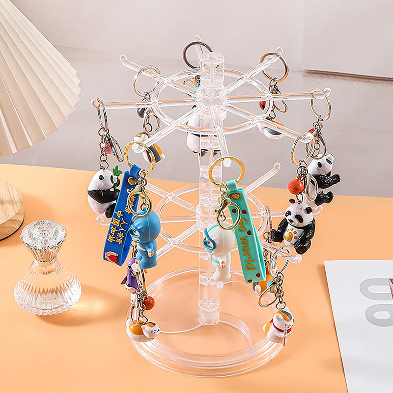 Rotatable Display Stud Earrings Holder Jewellery Rack Storage Small Shelf Plastic Stand For Earrings Pendants Bracelets Jewelry