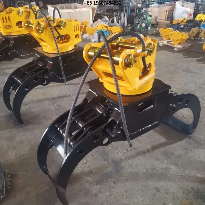Excavator Hydraulic Rotating Grab Sorting Grapple Stone/Wood Grab for Excavator Industrial Construction Use