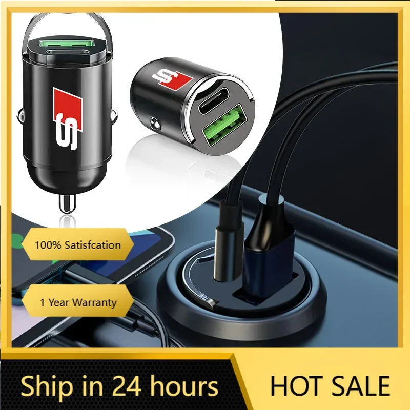 

Популярное автомобильное зарядное устройство USB Type-C, адаптер питания для быстрой зарядки для Audis Sline Quattro TT A1 A3 A4 A5 A6 A7 A8 8P B6 B7 B8 C5 C6 C7