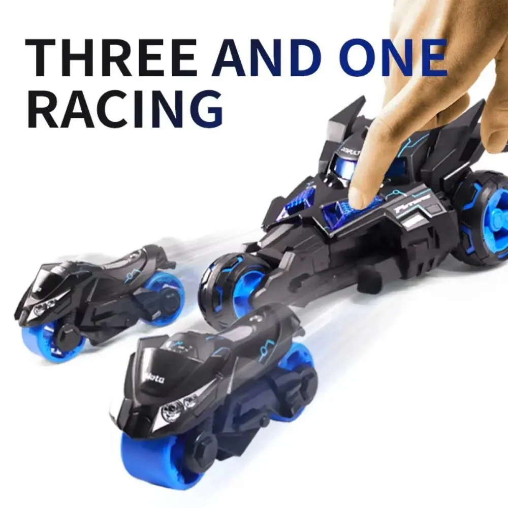 1:32 Motorcycle Ejector Car Model Diecast Model Alloy Pull Back Car Sound Light Inertia Simulation Motorcycle Collection