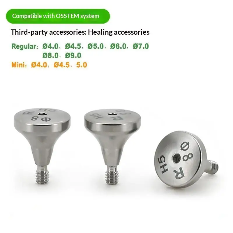 Dental Implant Healing Abutment Cap Surgical Grade 5 Titanium High Stability Replacement Part for Osstem Implant System