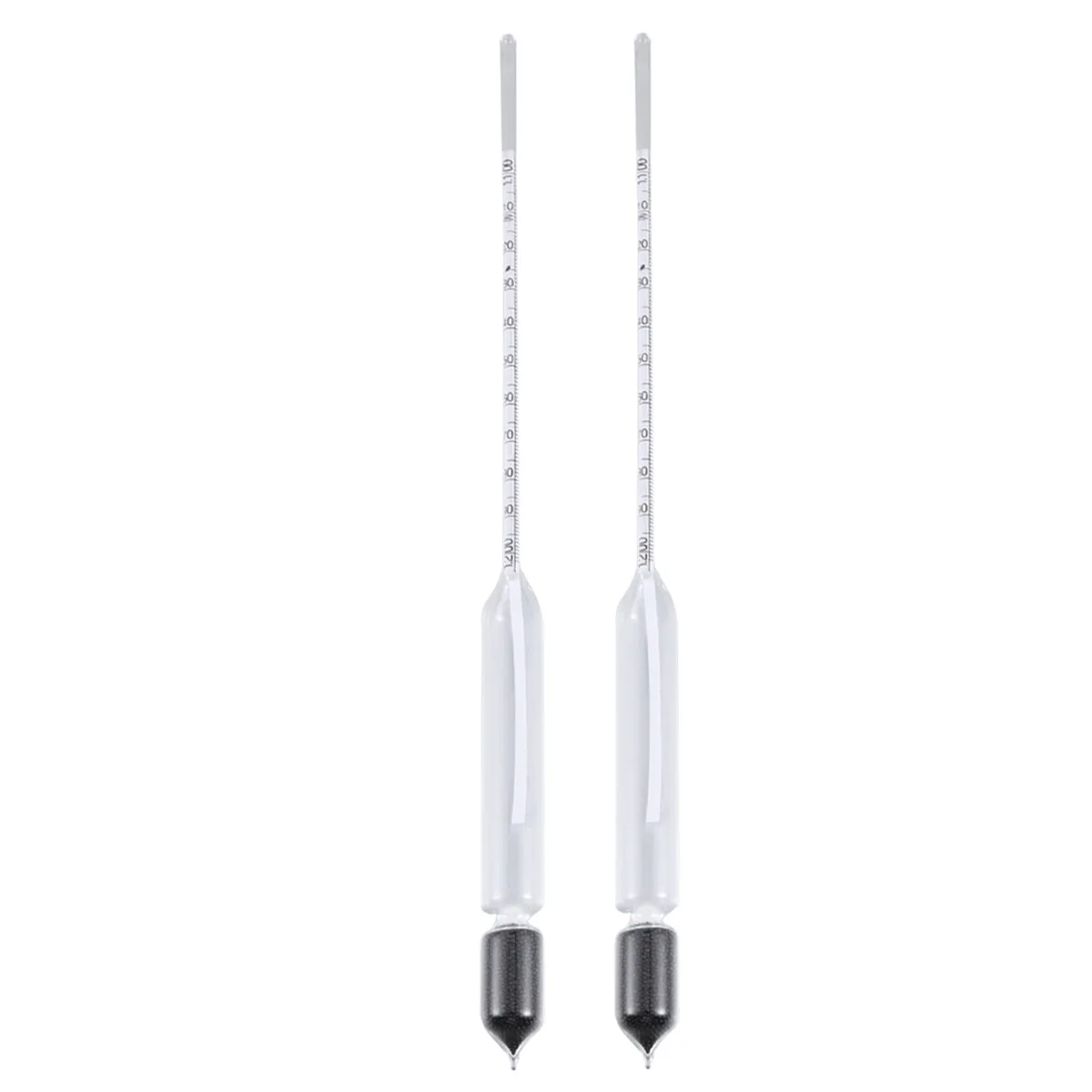 2Pcs Premium Glass Floating Hydrometer Densitometer for Marine Aquariums Saltwater Specific Gravity Measurement Accurate