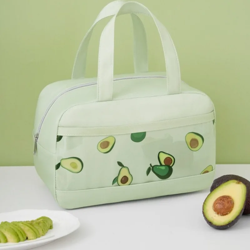 Neue Trendige Obstsalat-Lunch-Tasche, Isolierte Kühltasche mit Reißverschluss, Auslaufsichere Thermotasche für Schule, Büro, Essen, Lunchbox – Detail 8