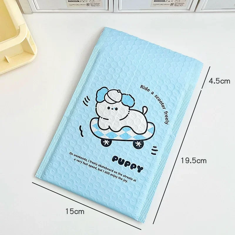 20pcs Cute Puppy Bubble Bag Cartoon Packing Courier Bag Shockproof Film Bubble Envelope Protective Pouches