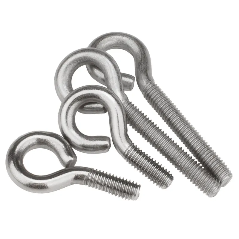 

M4M5M6M8M10 304 stainless steel sheep eye screw open closed hook with ring machine screw lifting ring