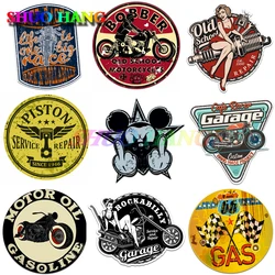 Retro Vintage Stickers Bobber Old School Cafe Ace Cult Rockabilly Piston Style Float Route Motorcycle Toolbox Vinyl Decals PVC