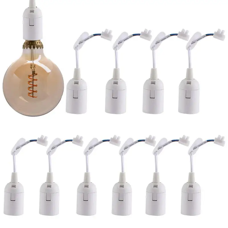 

Lamp Holder E27 With Cable 10pcs E27 Lamp Socket Lantern Cord Cable Lamp Holder Safe And Durable Hangings Light Cord With E27