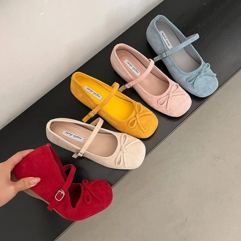 

Women Flats Bow Ballet Dance Mary Jane Shoes Summer Sandals 2026 Fashion New Brand Dress Designer Casual Shallow Zapatos Mujer