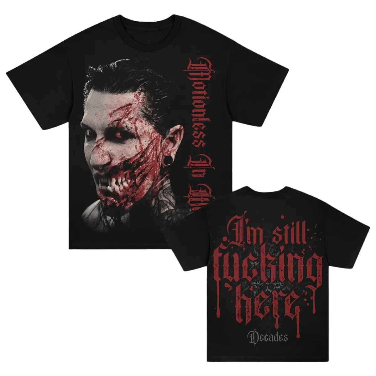 Motionless in White MIW Band Album Decades 2026 Merch I'm Still Here T Shirt Cotton Men's Clothing Women's T-Shirt Fans Tee New