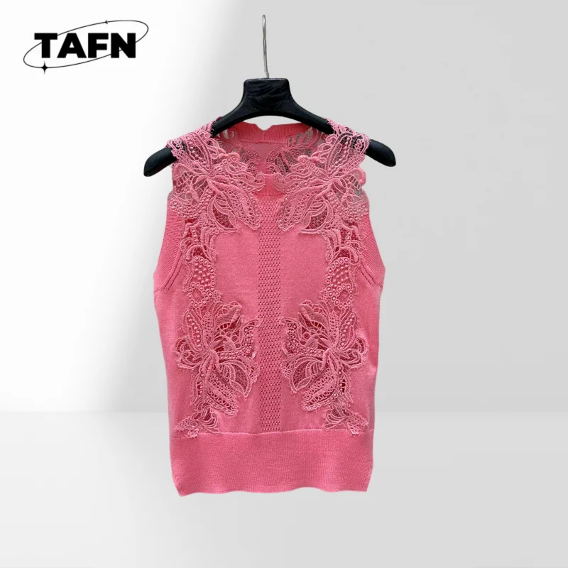 

Тяжелый шелковый кашемировый трехмерный кружевной жилет с аппликацией, кружевной топ, уличная пуховая офисная блузка, топ на пуговицах с принтом AG1509