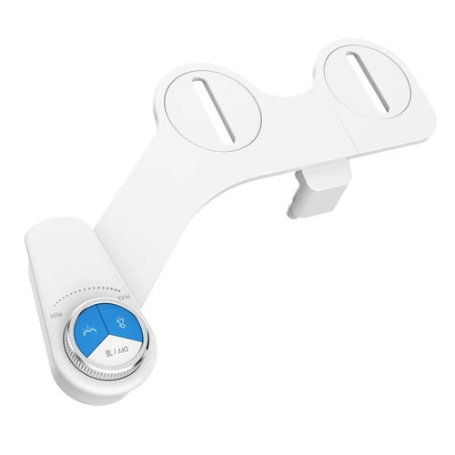 Imagen 2 del producto Accesorio de bidé delgado, bidé no eléctrico para asiento de inodoro, Bidés pequeños para manos, dos boquillas, higiene Personal autolimpiante