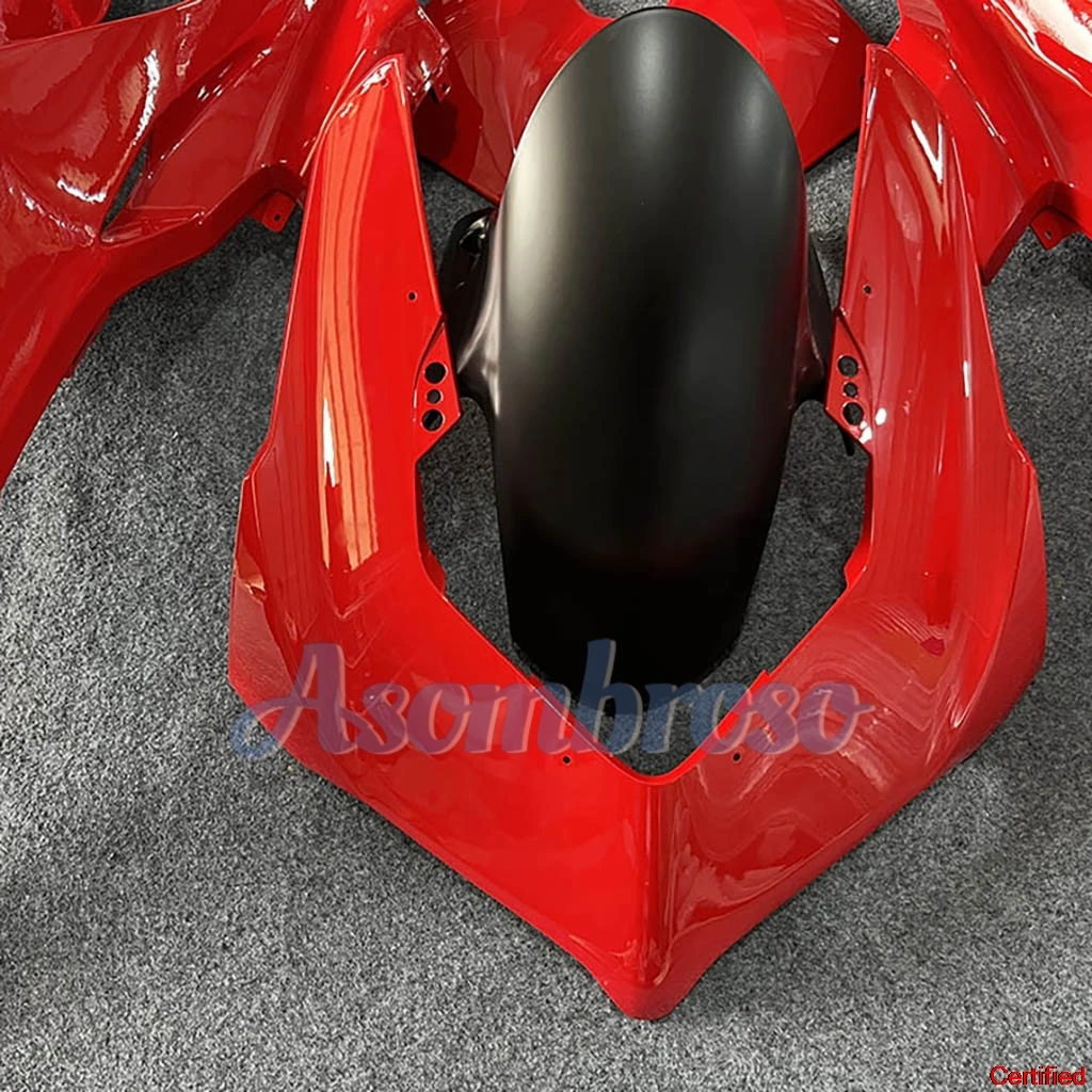 مجموعة هدايا حمراء لامعة مناسبة لـ Ducati Panigale V4 V4S 2022 2023 2024 2021 v 4s 22 23 24 انسيابية للدراجات النارية