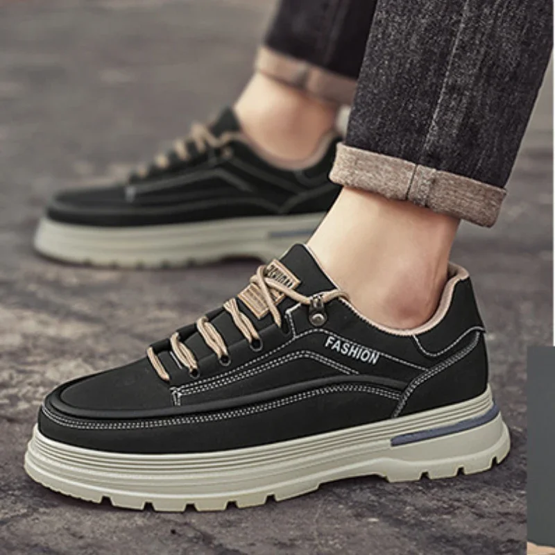 LiveDay ربيع الرجال حذاء كاجوال جودة عالية موضة في الهواء الطلق عدم الانزلاق الفاخرة الرجعية مصمم جولة تو Chaussure أرض الإنسان #2